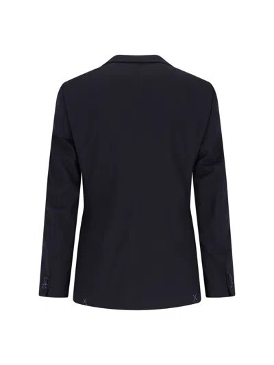 Giorgio Armani Navy Virgin Wool Tailored Suit In Blue