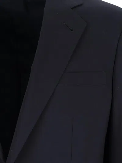 Giorgio Armani Navy Virgin Wool Tailored Suit In Blue