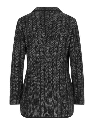 Giorgio Armani Double-breasted Cashmere And Viscose Blazer In Black