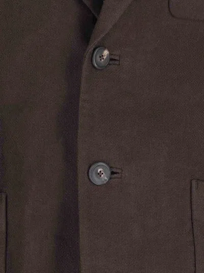 Our Legacy Linen Single Breasted Blazer, Brown, Notch Lapel