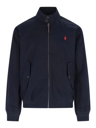 Polo Ralph Lauren Logo Zip Jacket - Navy Blue In Blue