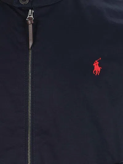 Polo Ralph Lauren Logo Zip Jacket - Navy Blue In Blue