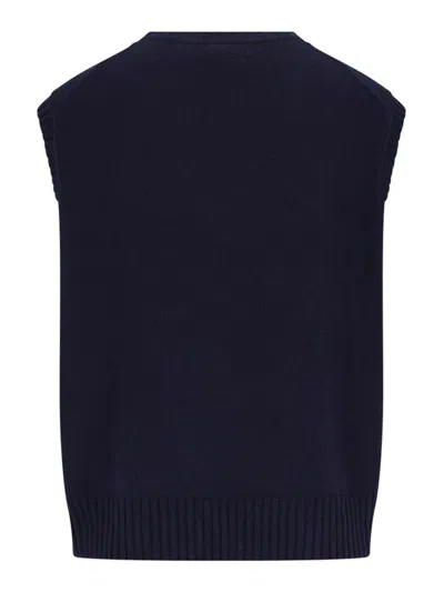 Polo Ralph Lauren Oversized Flag Motif Sleeveless Vest In Blue