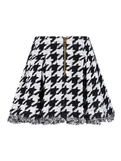 Balmain Mini Pied De Poule Skirt