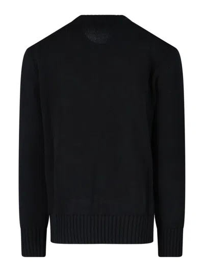 Amiri Black Sweater With Maxi Logo Lettering On The Front
