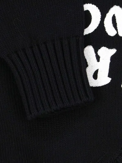 Amiri Black Sweater With Maxi Logo Lettering On The Front