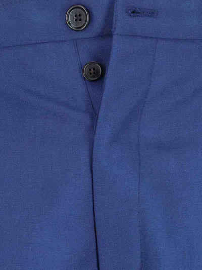 Marni Straight Trousers With Back Pocket And Belt Loops In Blue