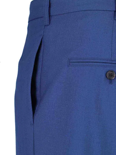 Marni Straight Trousers With Back Pocket And Belt Loops In Blue