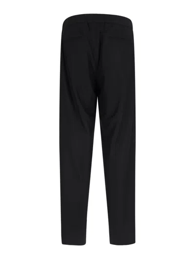 Giorgio Armani Trousers Featuring Elastic Waistband And Pockets In Black