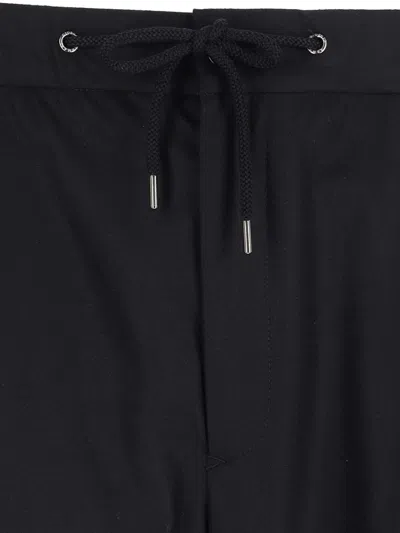 Giorgio Armani Trousers Featuring Elastic Waistband And Pockets In Black