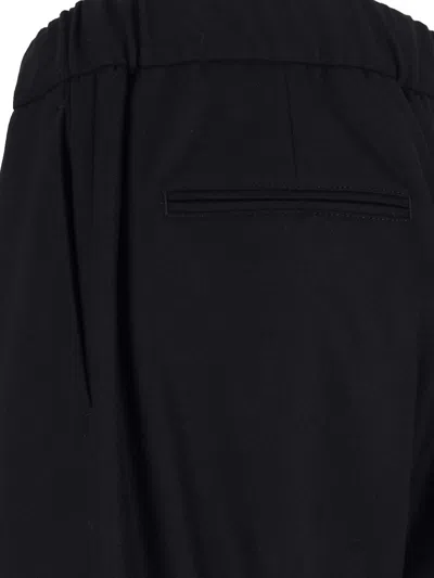 Giorgio Armani Trousers Featuring Elastic Waistband And Pockets In Black