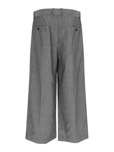 Hed Mayner Wide-leg Trousers In Virgin Wool And Mohair Blend