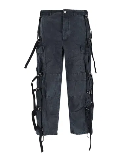 Magliano Straight Trousers With Adjustable Straps And Pockets