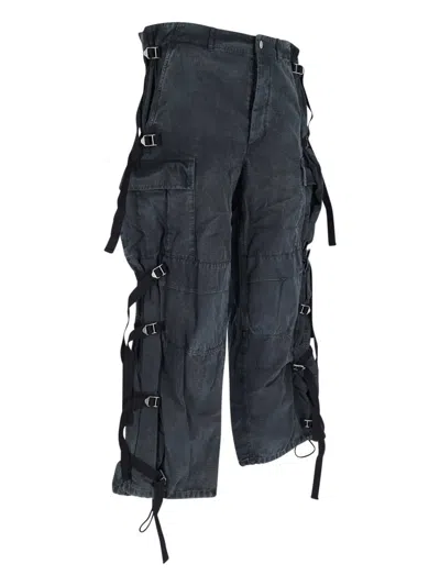 Magliano Straight Trousers With Adjustable Straps And Pockets