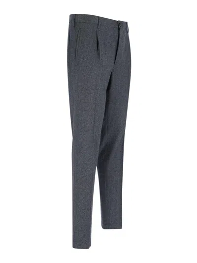 Incotex Tailored Grey Virgin Wool Chinos