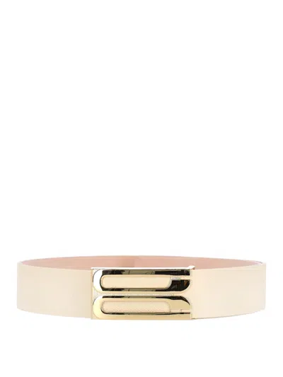 Victoria Beckham Adjustable Length Metallic Buckle Smooth Finish Belts