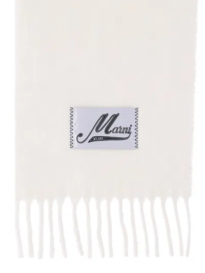 Marni Plush Off-white Alpaca Blend Scarf