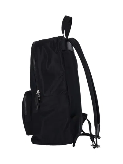 Versace Zip Pocket Top Handle Adjustable Shoulder Straps In Black