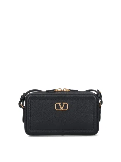 Valentino Garavani Altime Zippered Shoulder Bag In Black