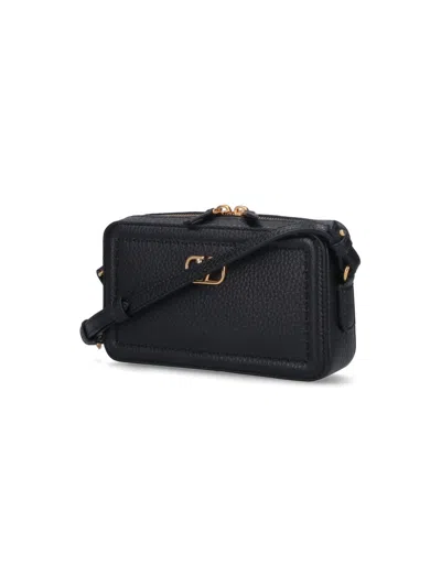 Valentino Garavani Altime Zippered Shoulder Bag In Black