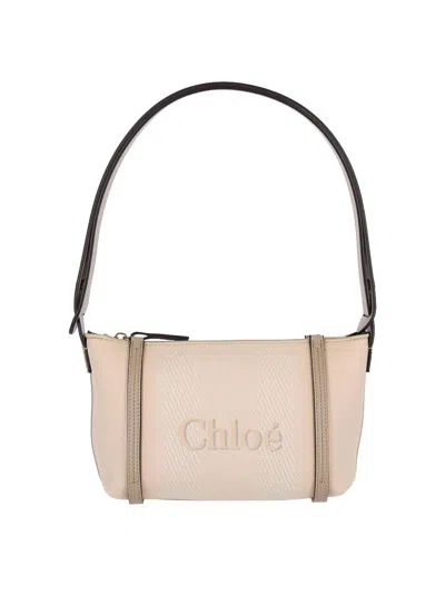 Chloé Chloe Women Sand Canvas Carry Shoulder Bag
