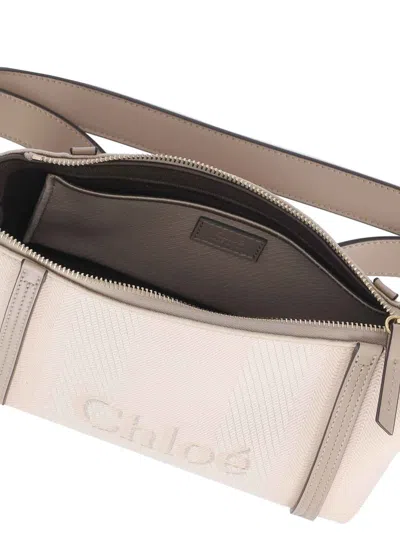 Chloé Chloe Women Sand Canvas Carry Shoulder Bag