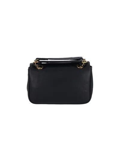 Vivienne Westwood Structured Leather Shoulder Bag With Gold-tone Accents