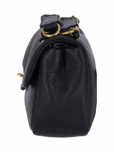 Vivienne Westwood Structured Leather Shoulder Bag With Gold-tone Accents