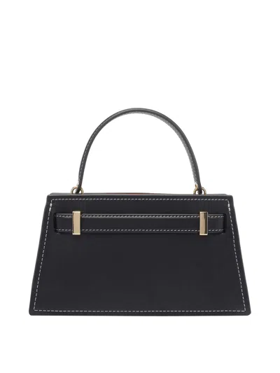 Tory Burch Lee Radziwill Mini Leather Handbag In Black