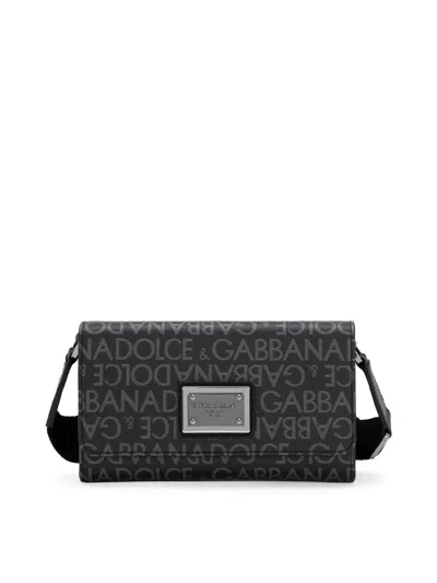 Dolce & Gabbana Allover Logo Crossbody Bag
