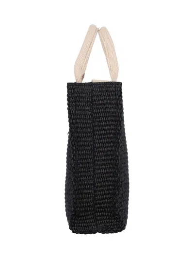 Marni Tote Bag With Contrast Handles And Woven Texture