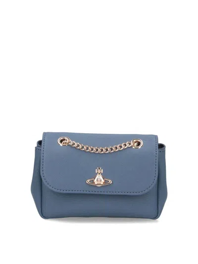 Vivienne Westwood Orb Plaque Foldover Top Shoulder Bag