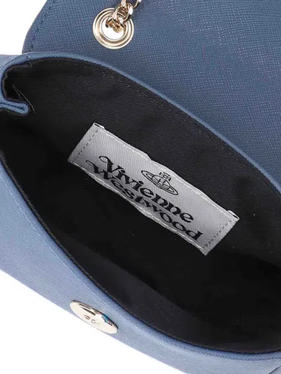 Vivienne Westwood Orb Plaque Foldover Top Shoulder Bag