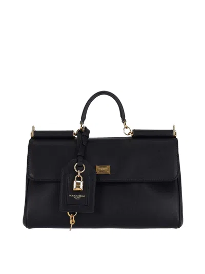 Dolce & Gabbana Black Sicily Satchel