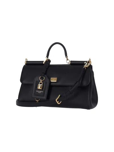 Dolce & Gabbana Black Sicily Satchel