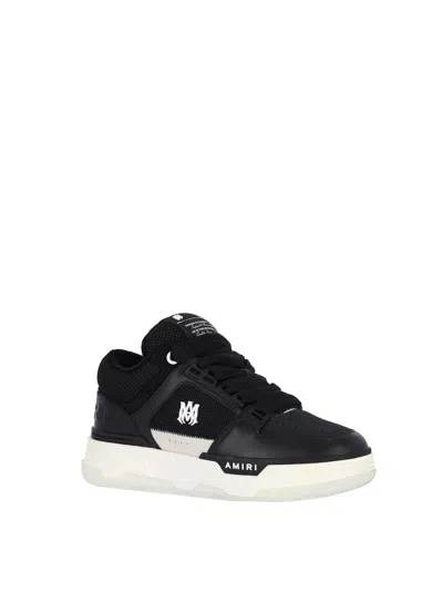 Amiri Black Low Top Sneakers With Logo Patch On The Tongue And Logo Lettering On The Heel In Leather Man