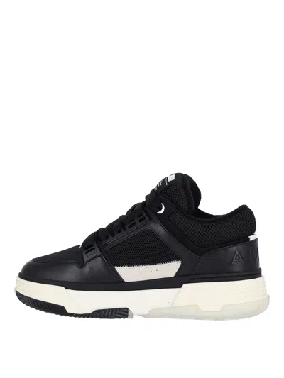 Amiri Black Low Top Sneakers With Logo Patch On The Tongue And Logo Lettering On The Heel In Leather Man