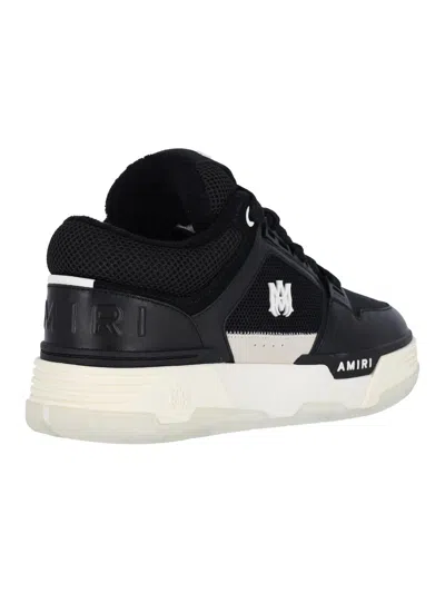 Amiri Black Low Top Sneakers With Logo Patch On The Tongue And Logo Lettering On The Heel In Leather Man