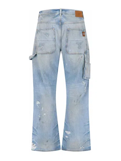 Amiri Straight Carpenter Style Trousers With Distressed Detailing