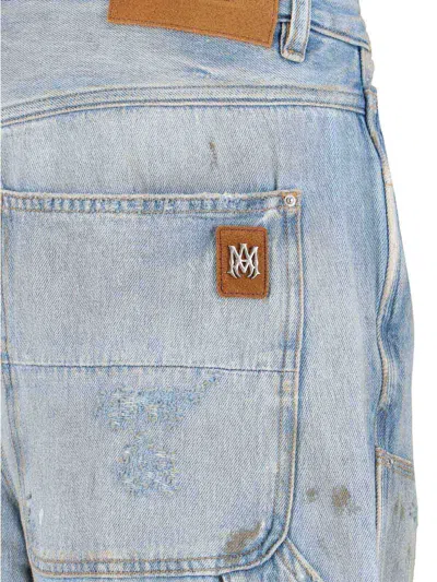 Amiri Straight Carpenter Style Trousers With Distressed Detailing