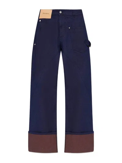 Jw Anderson J.w.anderson 'turn Up Twisted Workwear' Jeans In Blue