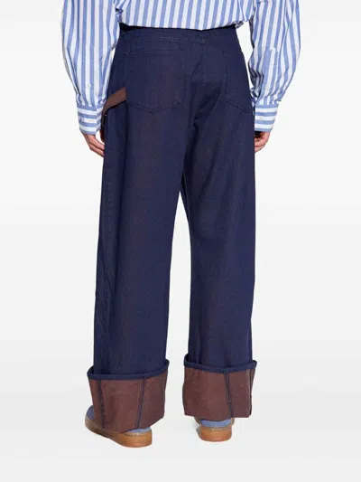 Jw Anderson J.w.anderson 'turn Up Twisted Workwear' Jeans In Blue