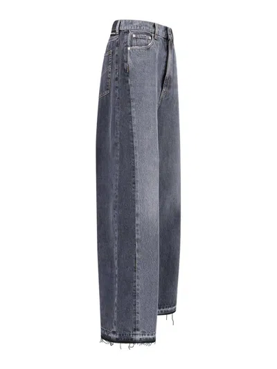 Stella Mccartney Straight Trousers With Belt Loops And Frayed Hem
