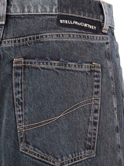 Stella Mccartney Straight Trousers With Belt Loops And Frayed Hem
