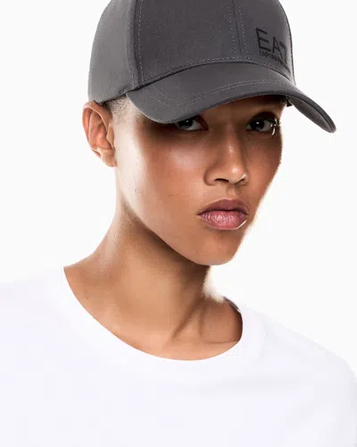 Ea7 Train Core Cotton Baseball Cap In Black
