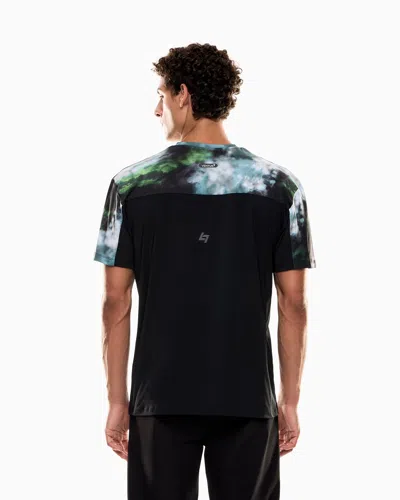 Ea7 Dynamic Athlete Printed T-shirt In Ventus7 Technical Fabric In Multi