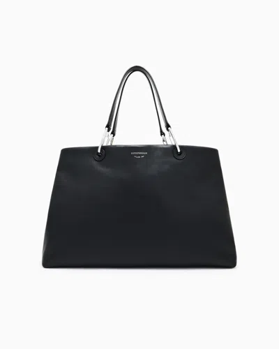 Emporio Armani Large Nappa Leather Myea Shopper Bag