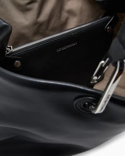 Emporio Armani Large Nappa Leather Myea Shopper Bag