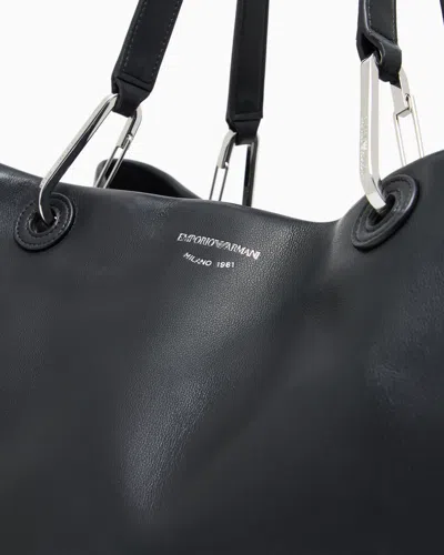 Emporio Armani Large Nappa Leather Myea Shopper Bag