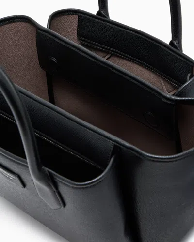 Emporio Armani Medium Shopper Bag With Palmellato Finish